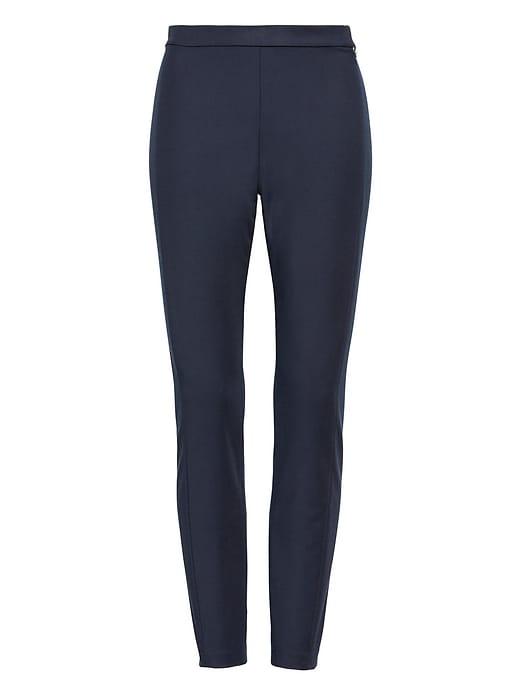 Banana Republic Womens Devon Legging-fit Machine-washable Bi-stretch Pant Navy Size 8