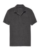 Banana Republic Mens Terry Polo Shirt Black Size Xxs