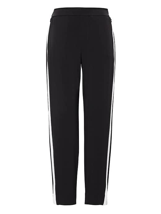 Banana Republic Womens Life In Motion Avery Ankle-fit Packable Performance Pant Black Size 0