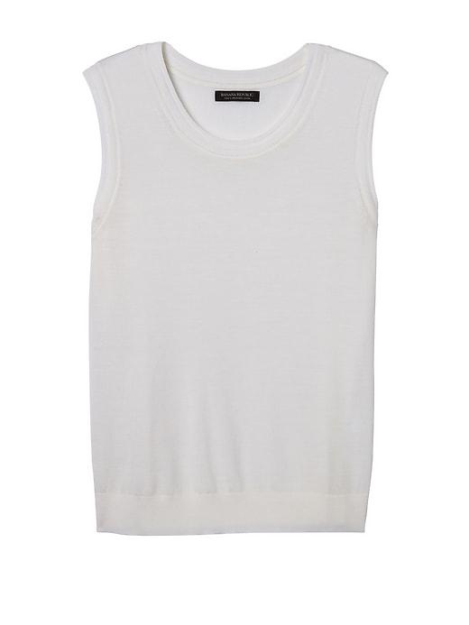 Banana Republic Womens Machine-washable Merino Shell Ivory Size Xl