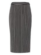 Banana Republic Womens Stripe Bi-stretch Pencil Skirt Black & White Size 4