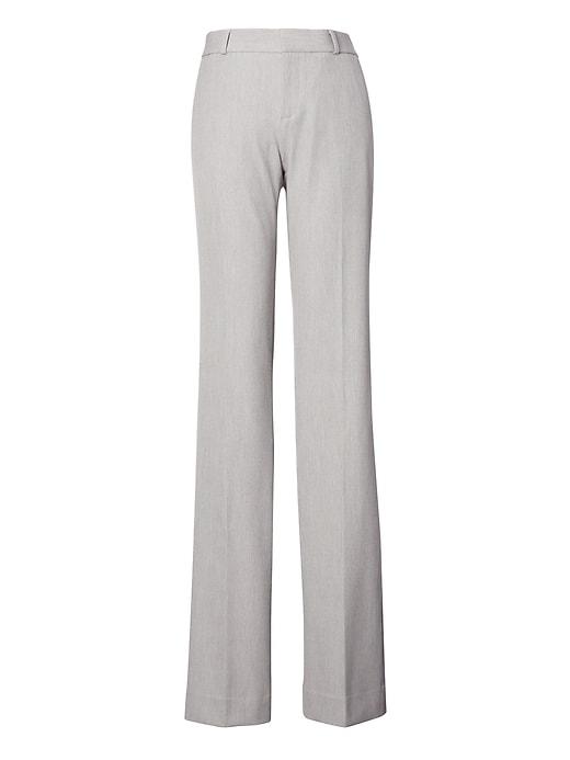 Banana Republic Womens Logan Trouser-fit Machine-washable Birdseye Pant Light Gray Size 18