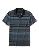 Banana Republic Mens Luxury Touch Jacquard Stripe Polo - Thermal Teal
