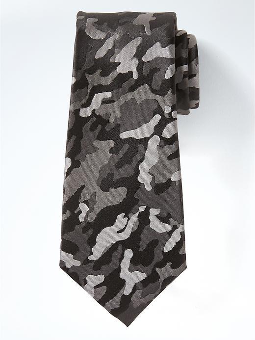 Banana Republic Mens Modern Medallion Silknanotex Tie - Brick
