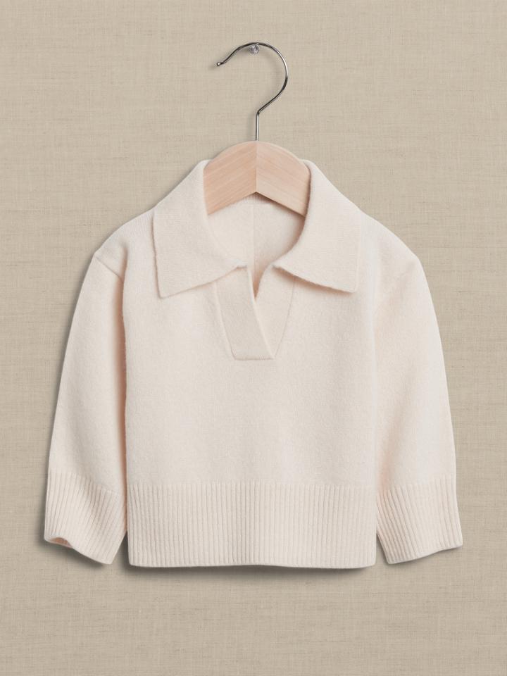 Cashmere Sweater Polo Shirt For Baby