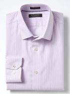 Banana Republic Mens Camden Fit Non Iron Stretch Stripe Shirt - Classic Lavender