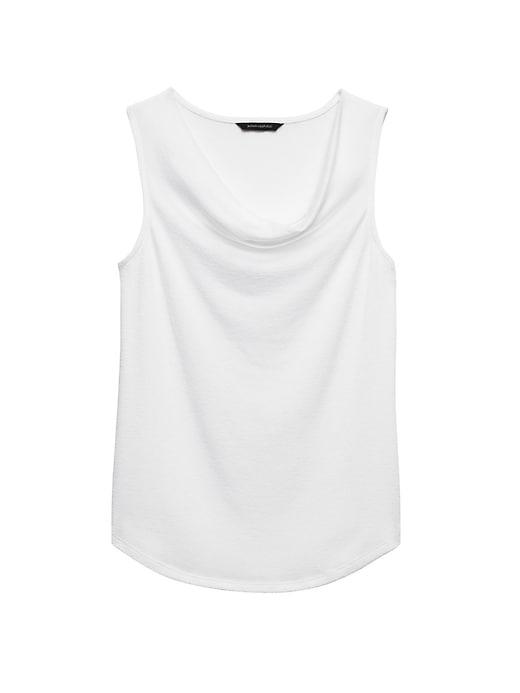 Banana Republic Womens Soft Jersey Cowl-neck Top White Size Xl
