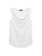Banana Republic Womens Soft Jersey Cowl-neck Top White Size Xl