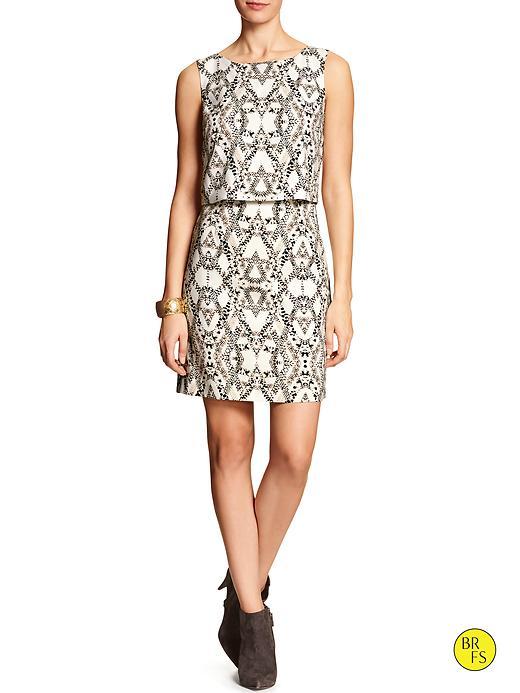 Banana Republic Womens Factory Faux Crop Top Dress Size 10 - Geo Print