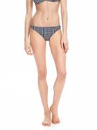 Banana Republic Womens Gingham Bikini Bottom Size M - Preppy Navy