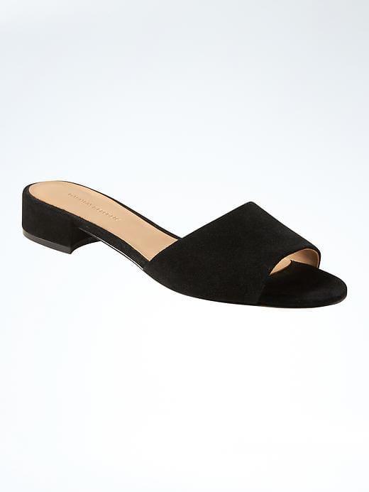 Banana Republic Low Heel Slide - Black