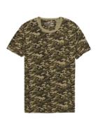 Banana Republic Mens Vintage 100% Cotton Camo Crew-neck T-shirt Cargo Green Size Xl