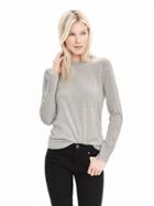 Banana Republic Womens Extra Fine Merino Wool Pullover Sweater Size L - Gray