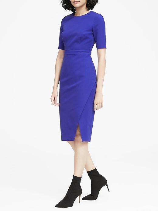 Banana Republic Bi-stretch Short-sleeve Sheath Dress