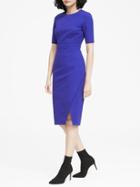 Banana Republic Bi-stretch Short-sleeve Sheath Dress