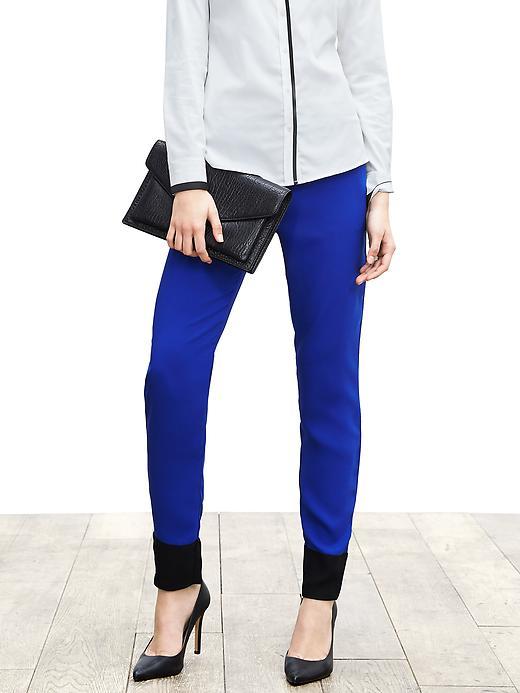 Banana Republic Colorblock Drapey Pant Size 0 Petite - Neon Cobalt