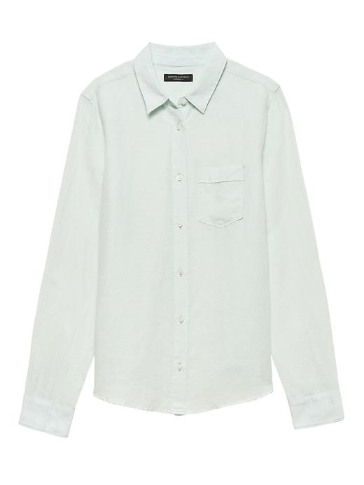 Banana Republic Quinn Straight-fit Linen-cotton Shirt