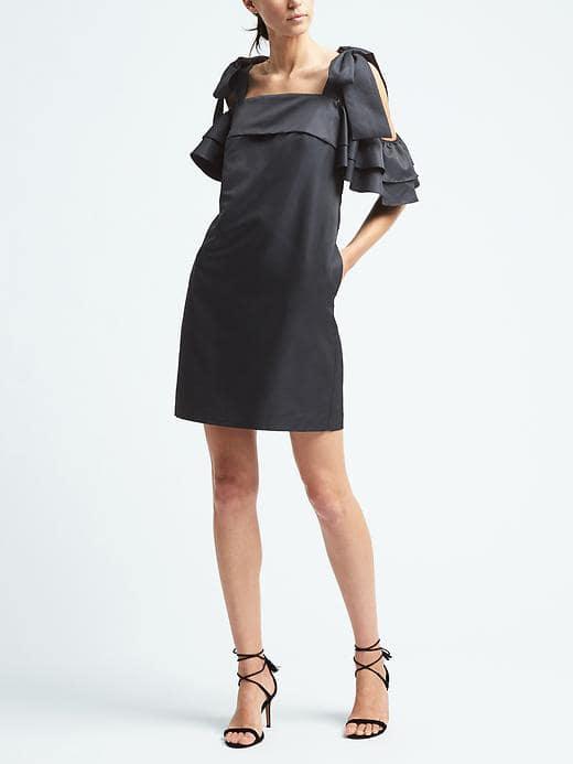 Banana Republic Womens Limited Edition Bow Shoulder Dress - Navy