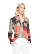 Banana Republic Womens Long Sleeve Pocket Blouse Size L Tall - Guava Pink