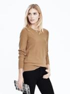Banana Republic Womens Todd &amp; Duncan Cashmere Crew Pullover Size Xl - Camel