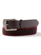 Banana Republic Mens Stretch-web Buckle Belt Mountain Red Size 36