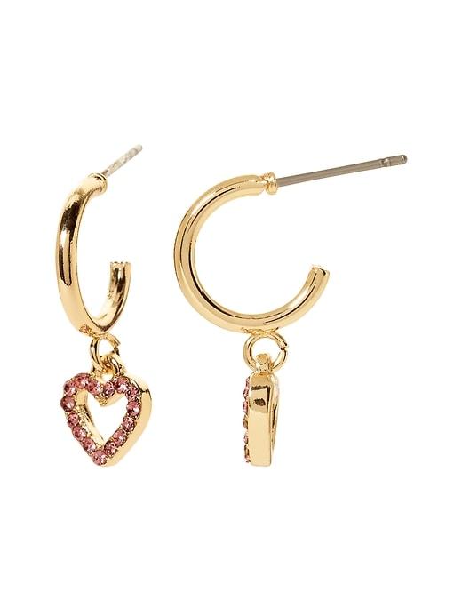 Banana Republic Pav Heart Mini Hoop Earring