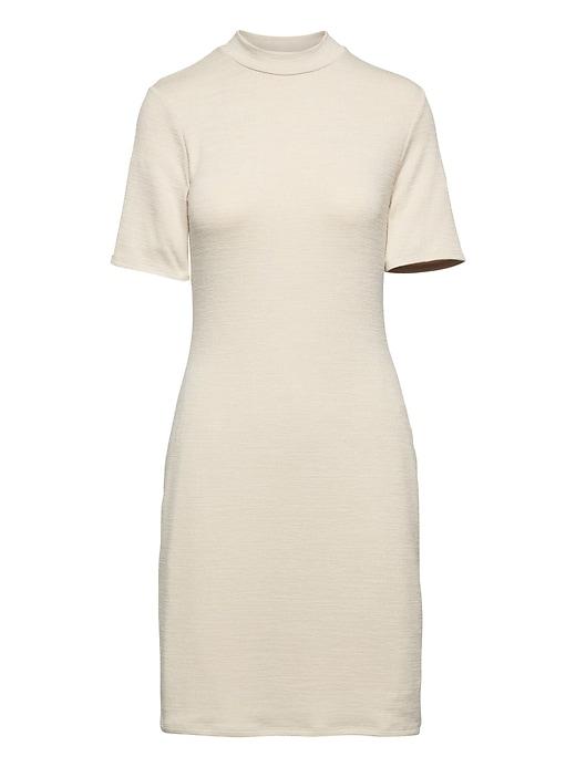 Banana Republic Womens Soft Jersey Mock-neck Dress Heather Gray Size Xl