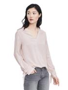 Banana Republic Bow Tie Cuff Blouse - Warm Stone