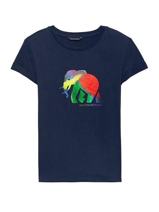 Banana Republic Womens Pride 2018 Elephant Roll-cuff Crew (women';s Sizes) Navy Size Xs