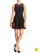 Banana Republic Womens Factory Lace Fit And Flare Dress Size 0 - Black
