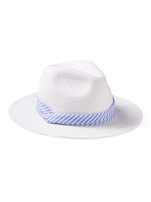 Banana Republic Womens Packable Fedora White Size S/m