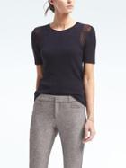 Banana Republic Merino Rib Tee - Navy