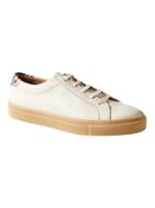 Banana Republic Womens Lace-up Sneaker Bone Embossed Leather Size 6