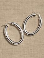 Ravena Sleek Oval Hoop Earrings | Aureus + Argent