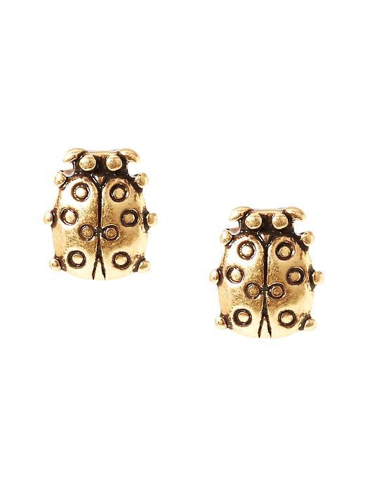 Banana Republic Ladybug Stud Earring Size One Size - Brass
