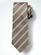 Banana Republic Mens Double Stripe Tie - Island Khaki