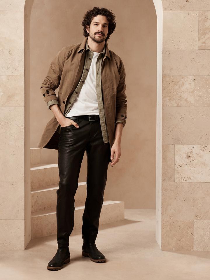 Straight Leather Pant