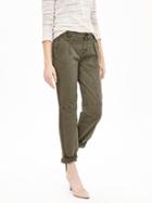 Banana Republic Womens Heritage Pleated Cuffed Chino Size 0 Regular - Tigers Eye Green