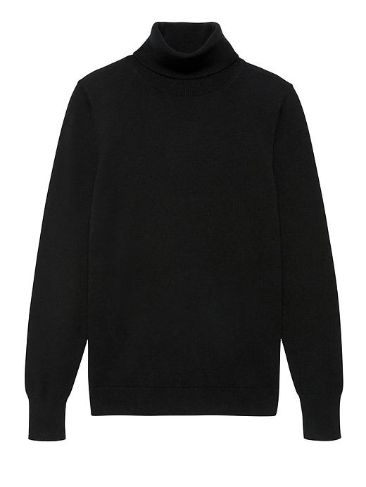 Banana Republic Womens Feather-touch Turtleneck Sweater Black Size Xs