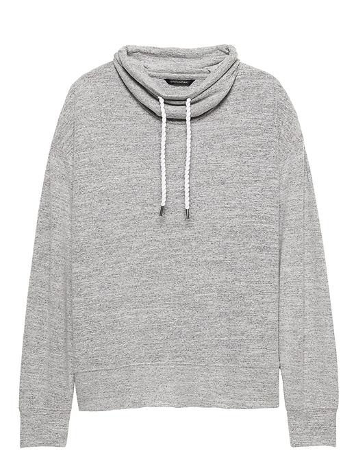 Banana Republic Womens Funnel-neck Sweatshirt Gray Size S