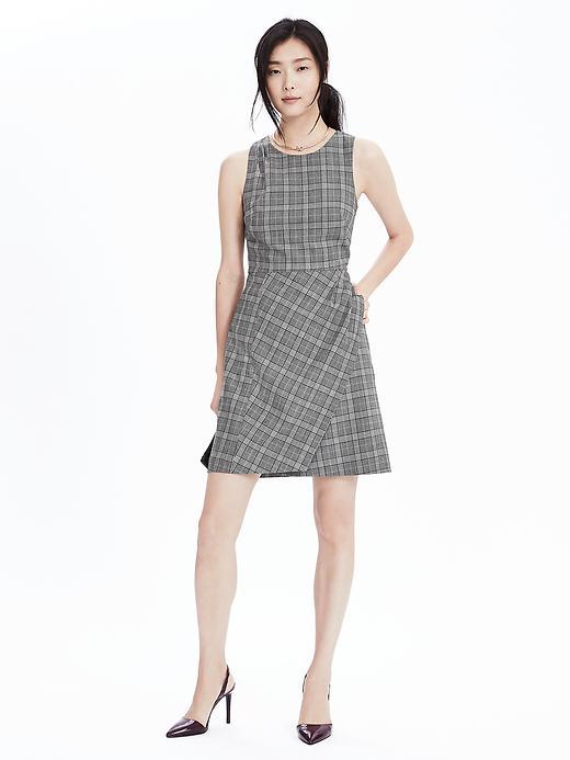 Banana Republic Womens Wool Plaid Fit And Flare Dress Size 6 - Plaid