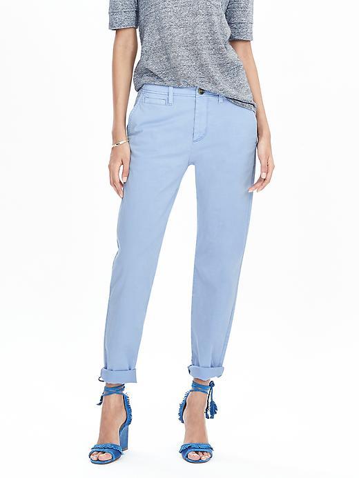 Banana Republic Boyfriend Chino Crop Size 0 Regular - Light Blue