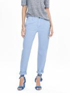 Banana Republic Boyfriend Chino Crop Size 0 Regular - Light Blue