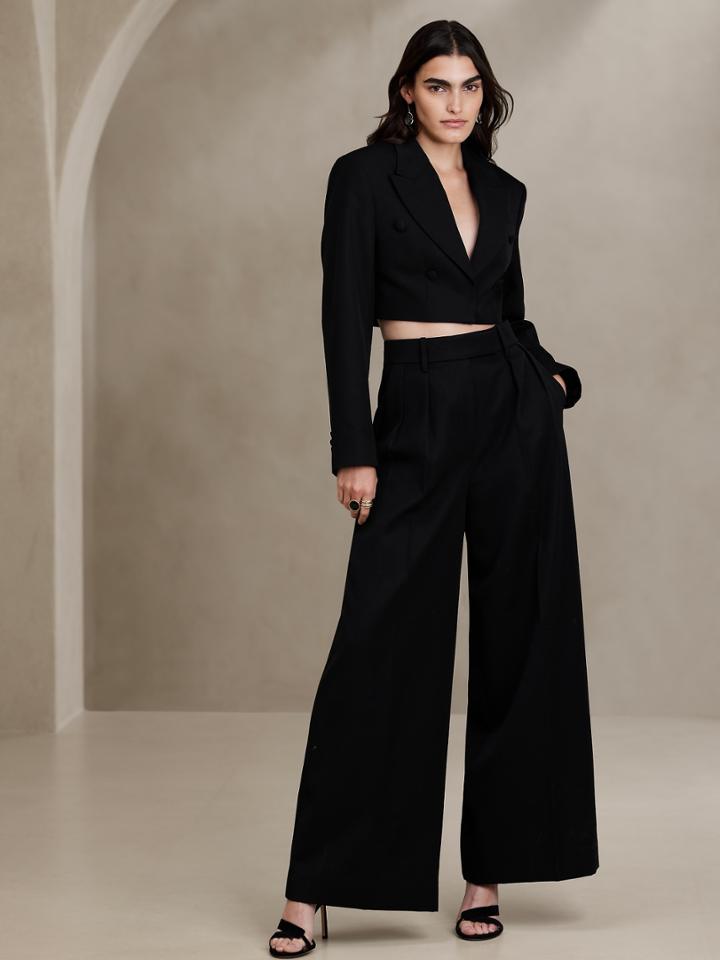Petite Cara Wool-blend Pant