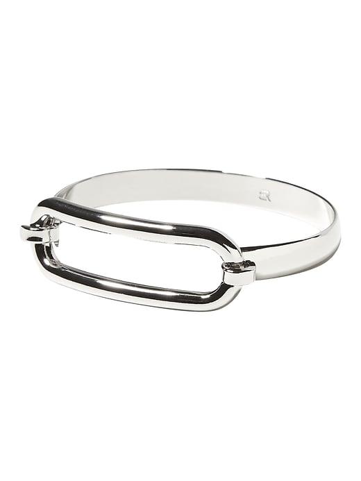 Banana Republic Womens Elongated Link Cuff Silver Size One Size