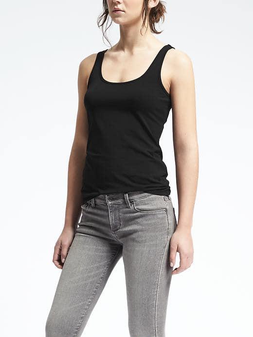 Banana Republic Womens New Essential Tank - Black