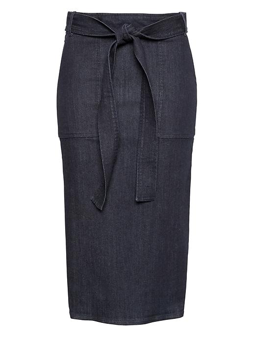 Banana Republic Womens Japan Online Exclusive Denim Pencil Skirt With Belt Dark Rinse Size 2