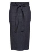 Banana Republic Womens Japan Online Exclusive Denim Pencil Skirt With Belt Dark Rinse Size 2