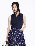 Banana Republic Womens Riley Fit Sleeveless Shirt Size 0 - Preppy Navy