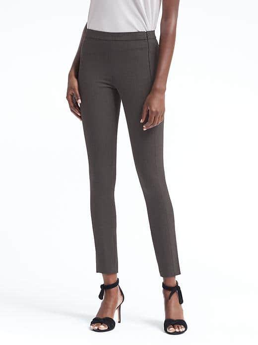 Banana Republic Devon Fit Heathered Bi Stretch Legging - Heather Gray
